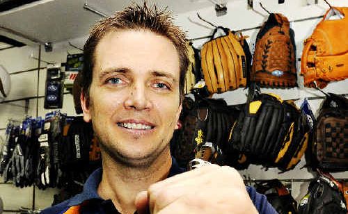 Sport plays a big part in the life of baseball’s Huckleberry Medal winner Robbie Pruess – even at work at Summerland Independent Sports in Magellan Street, Lismore. Sport plays a big part in the life of baseball’s Huckleberry Medal winner Robbie Pruess – even at work at Summerland Independent Sports in Magellan Street, Lismore.